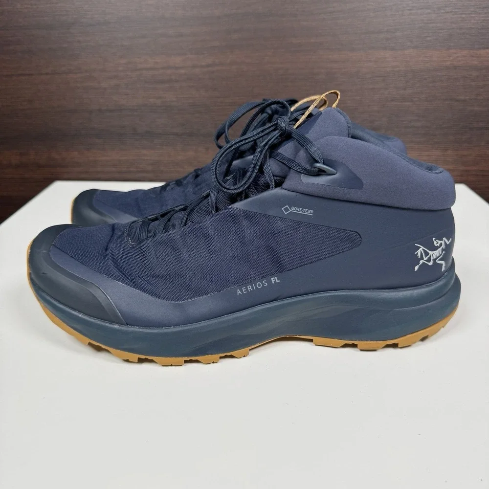 Arc'teryx Aerios FL Mid Gore-Tex Hiking Trial Boots Shoes - US 9 - Blue/ Gum